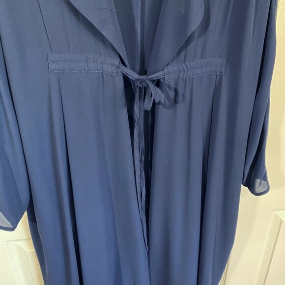 Lane Bryant - Navy Chiffon Open front Duster - Picture 6 of 15